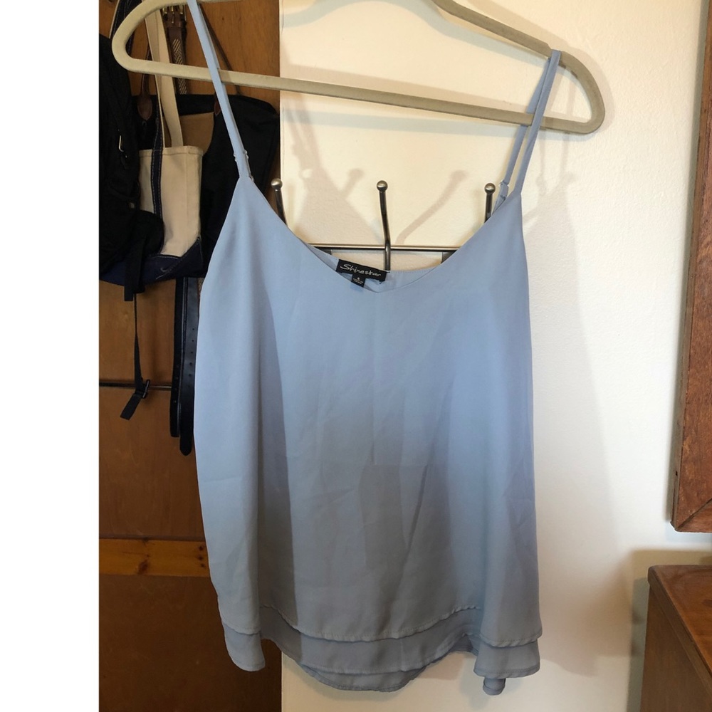 Baby Blue Sleeveless Blouse Sz S